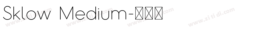 Sklow Medium字体转换